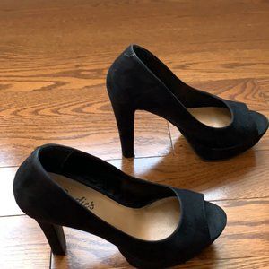 Black platform shoes